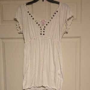 White Embellished Women's Top